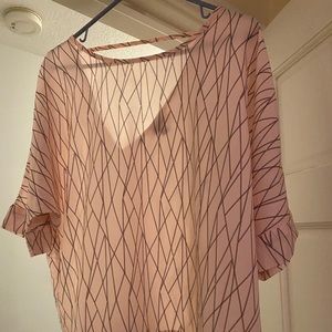 Pink and gray blouse